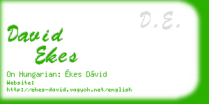 david ekes business card